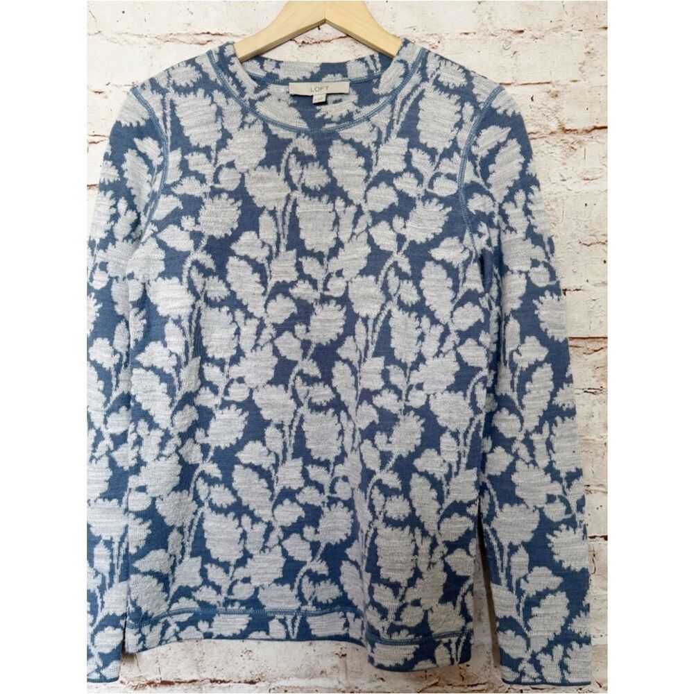 Loft floral wool blend sweater top